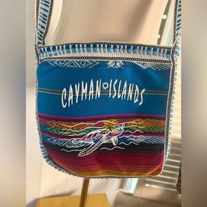 Cayman Islands Souvenir Crossbody Bag – Colorful Woven Turtle Design